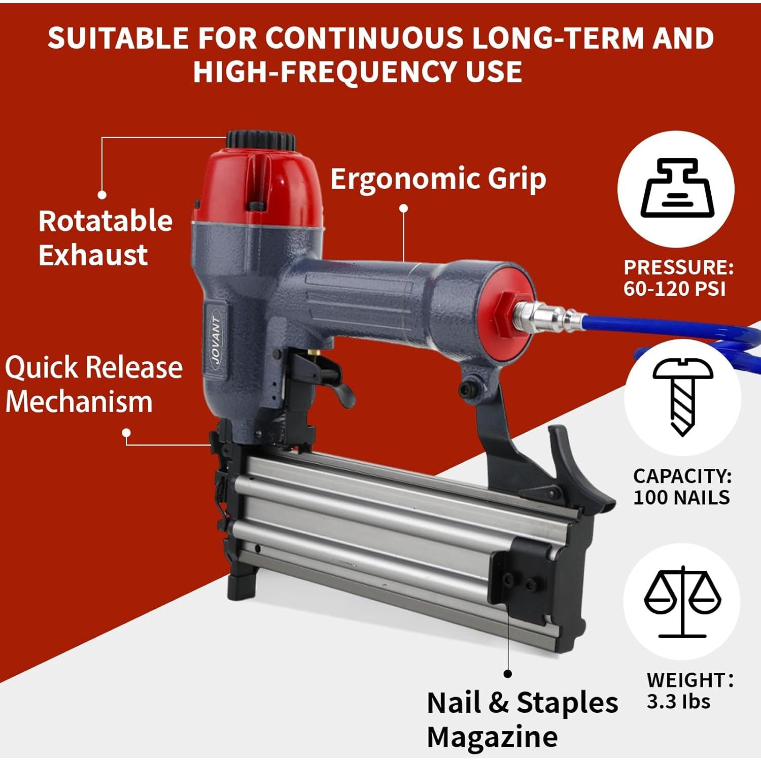 Clavadora neumática 18GA Jovant 2 en 1 para tapicería