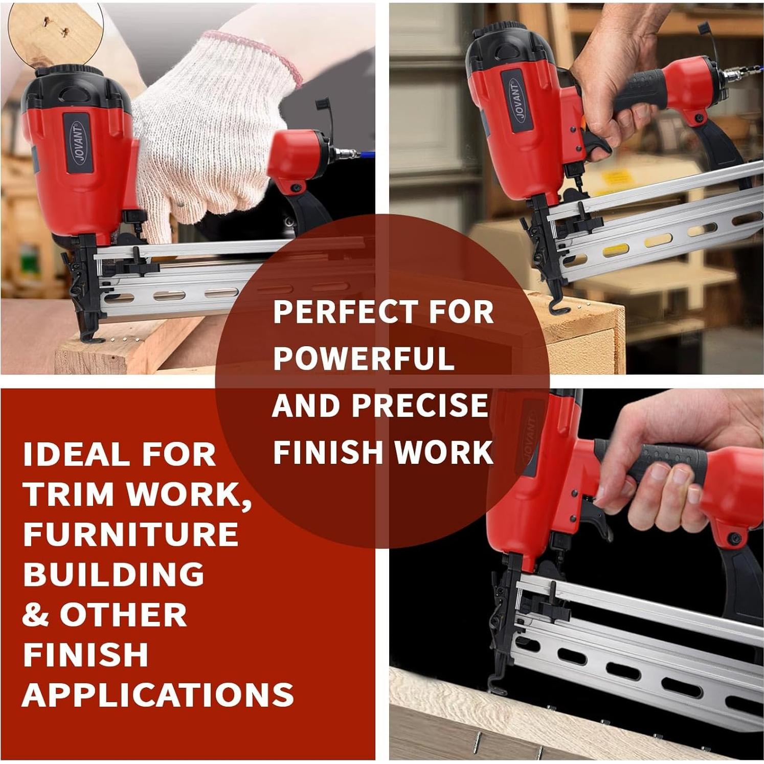 Clavadora Neumática de Acabado Jovant 16G 1.99kg con Bolsa