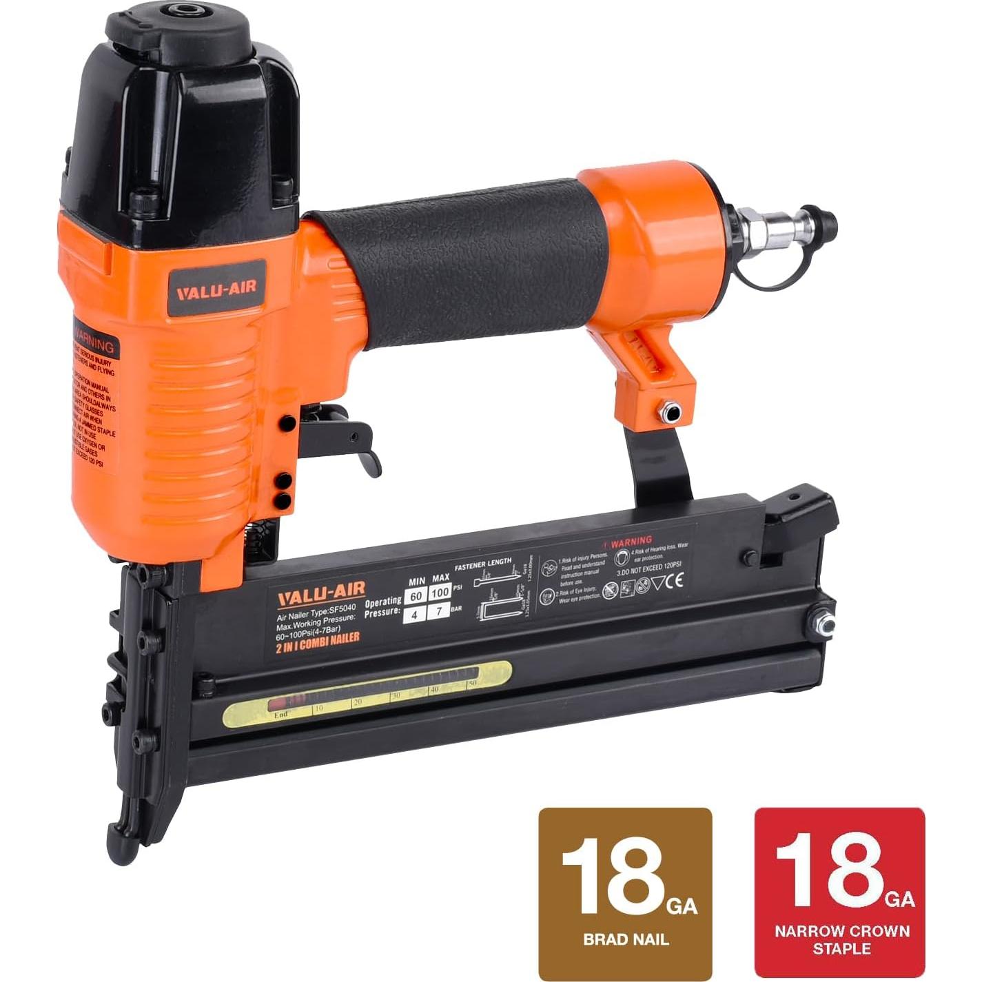 Clavadora Neumática Valu-Air SF5040 2-en-1 18 Gauge