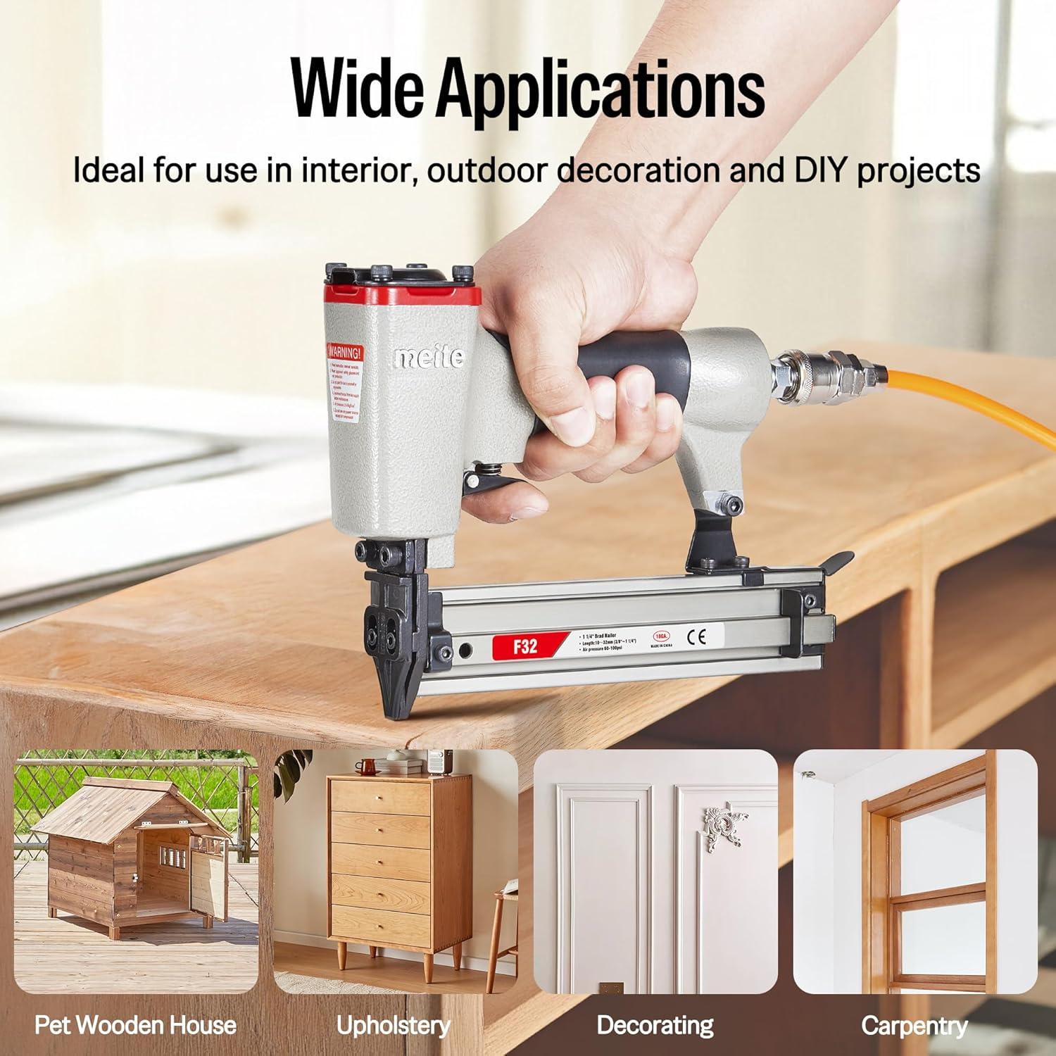 Clavadora de Brad Neumática Meite F32 18 Gauge 3/8" a 1-1/4"