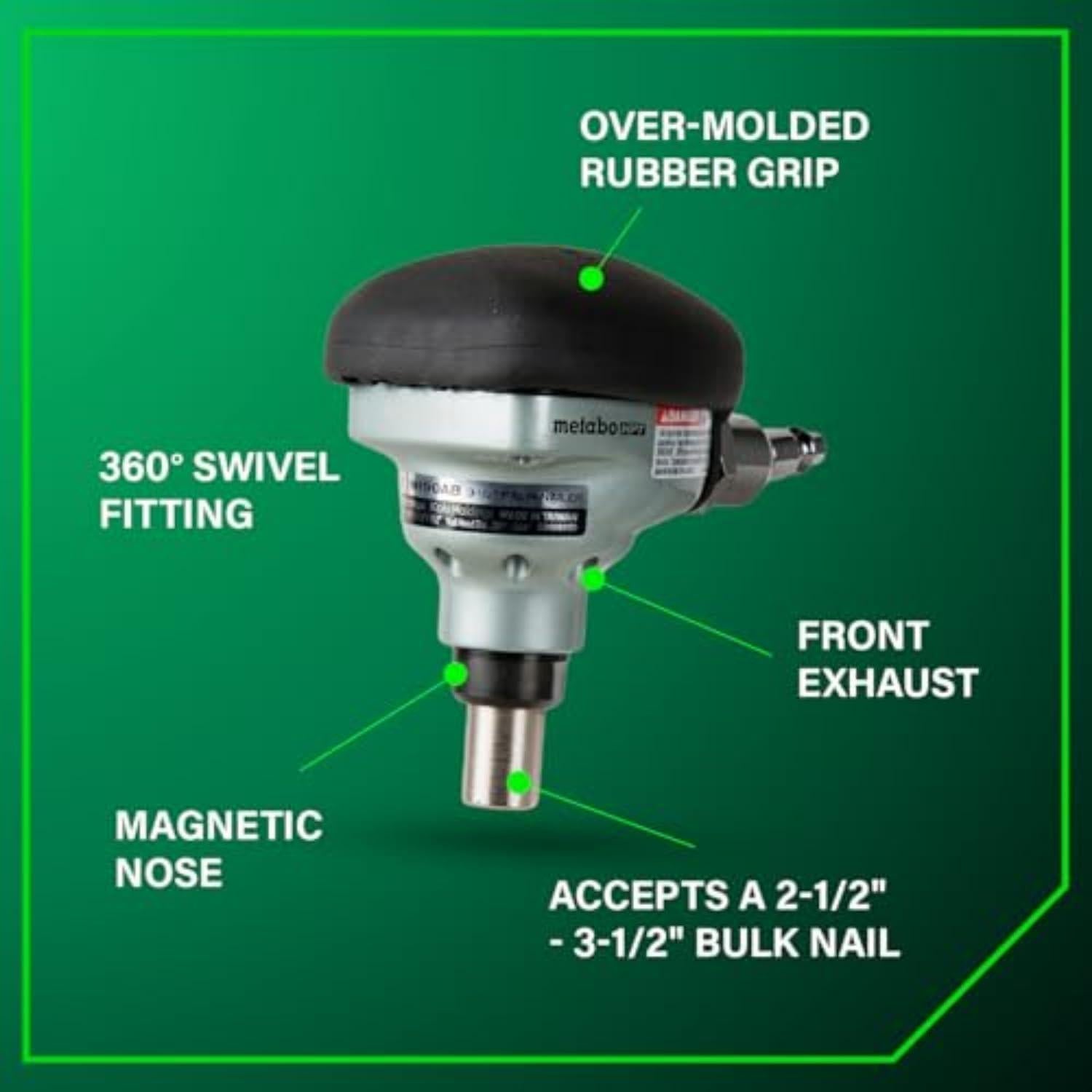 Martillo de Palma Metabo HPT NH90AB 0.59 kg con Nariz Magnética