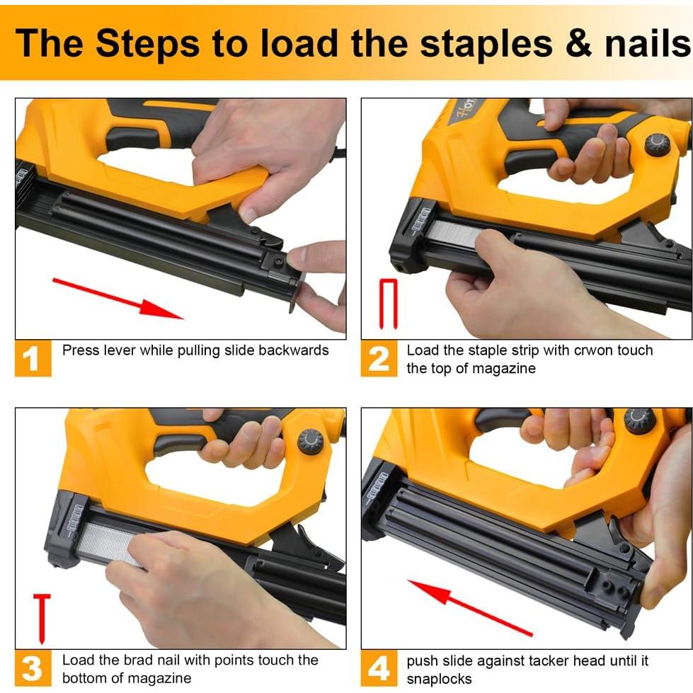 Clavadora Eléctrica 2 en 1 Hoteche P802208A 12A 2000 Piezas