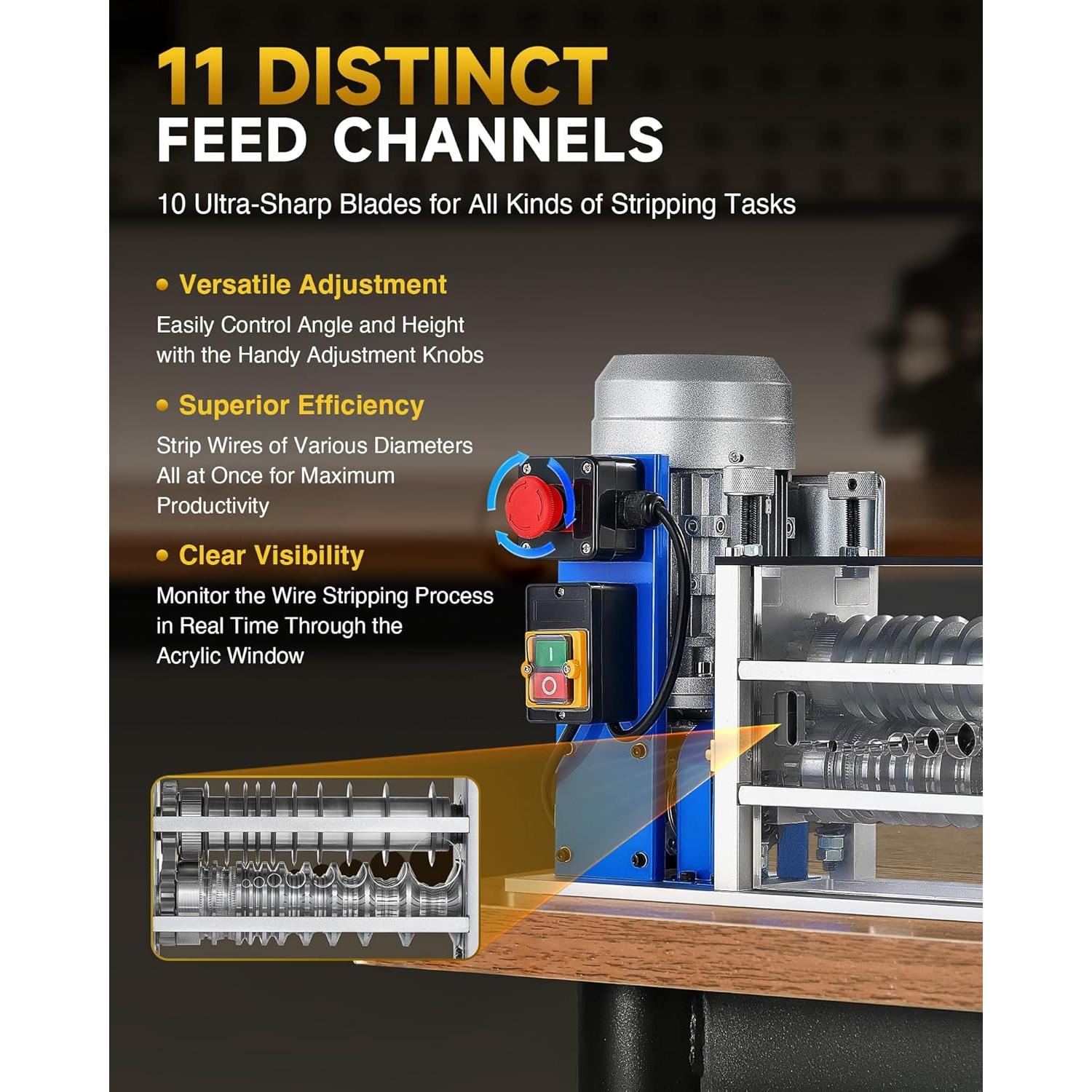 Desforradora Automática de Cables CREWORKS 550W 0.15-4.06 cm