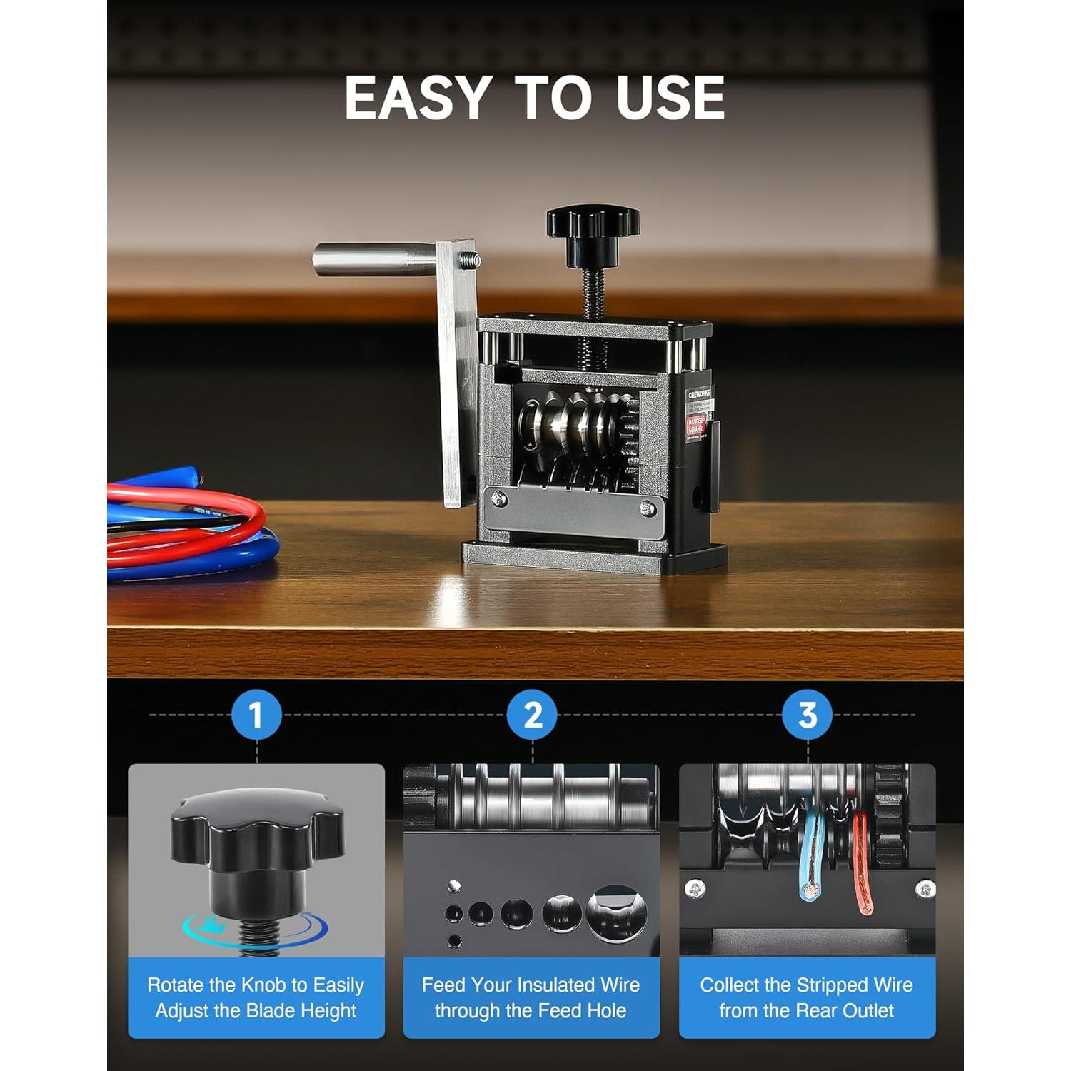 Máquina Manual Desforradora de Cables CREWORKS WSM-SD6T-00