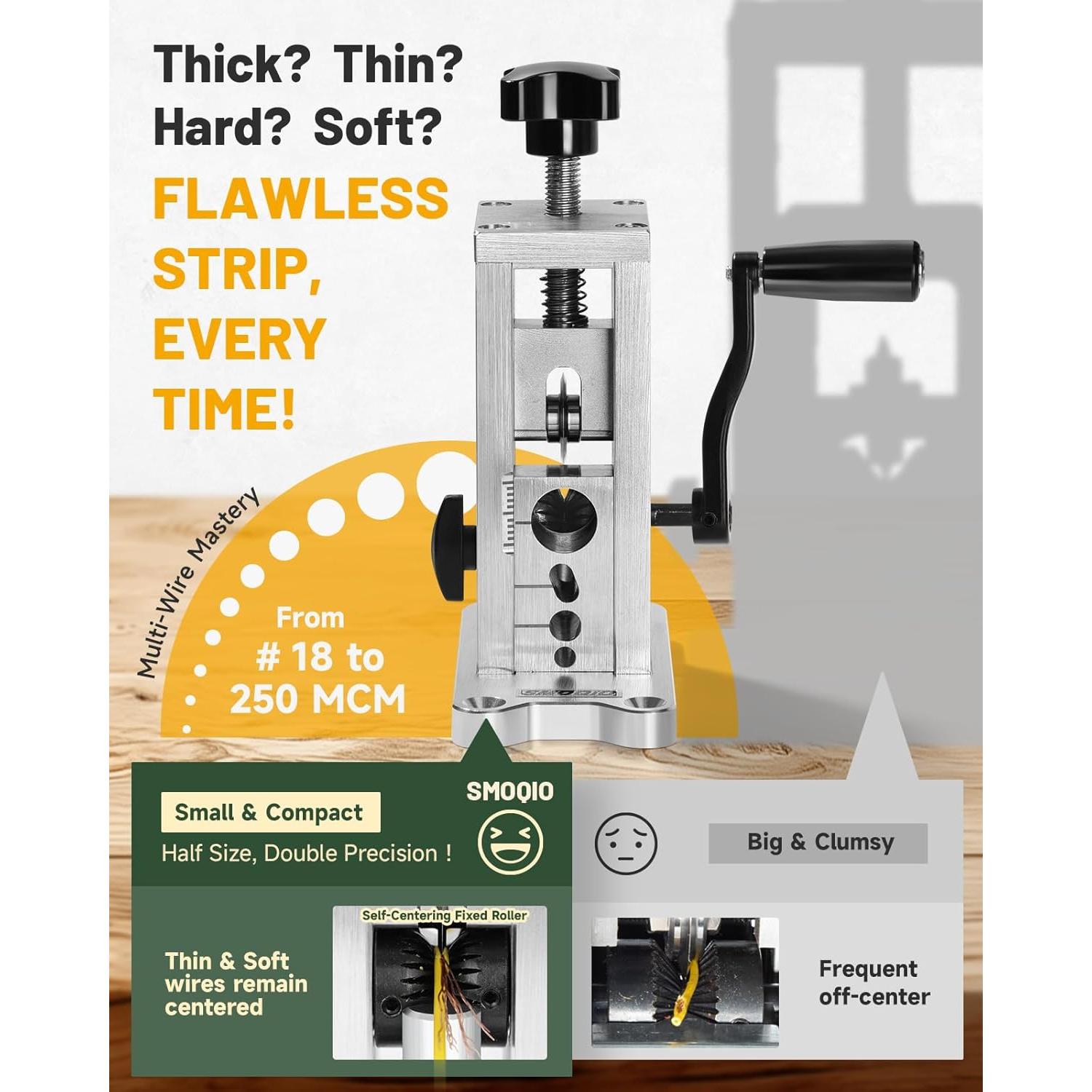 Desforradora de Cables SMOQIO Manual y con Taladro 2-20 mm