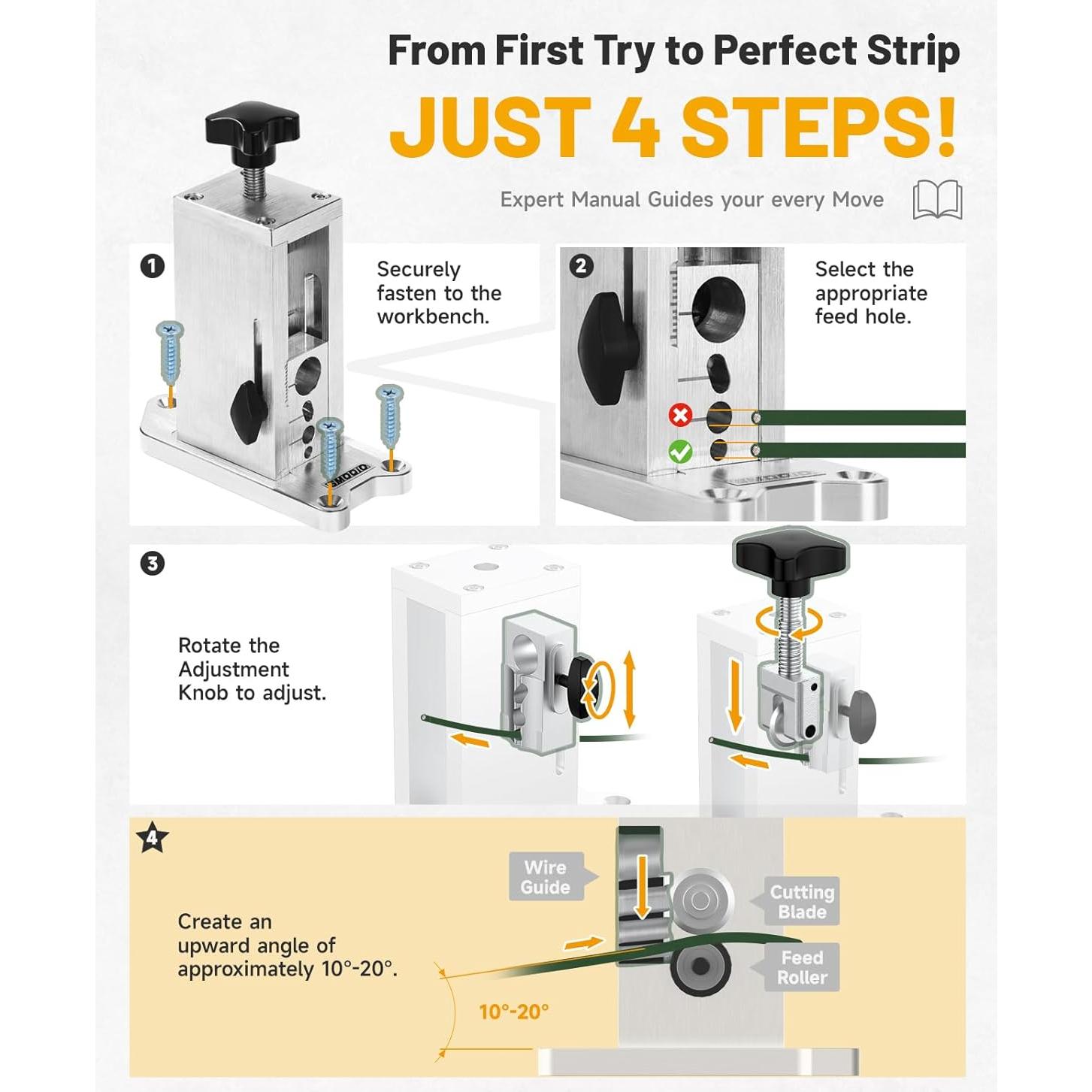 Desforradora de Cables SMOQIO Manual y con Taladro 2-20 mm