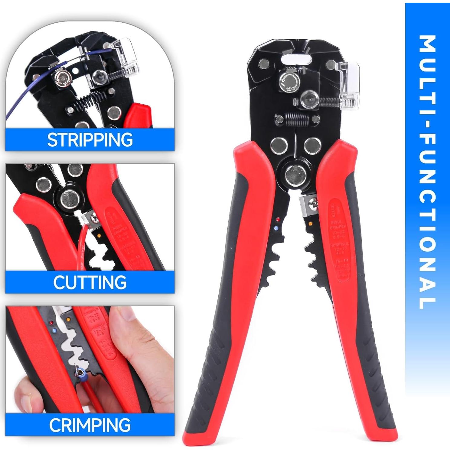 Desforrador Cortador Crimpador Automático Wekesigo 3-en-1 371g