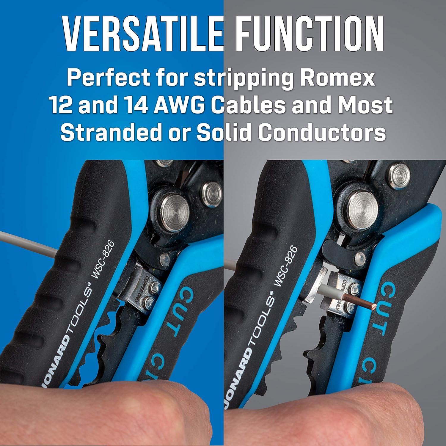 Desforrador y Crimpador de Cables Jonard Tools WSC-826 8-26 AWG