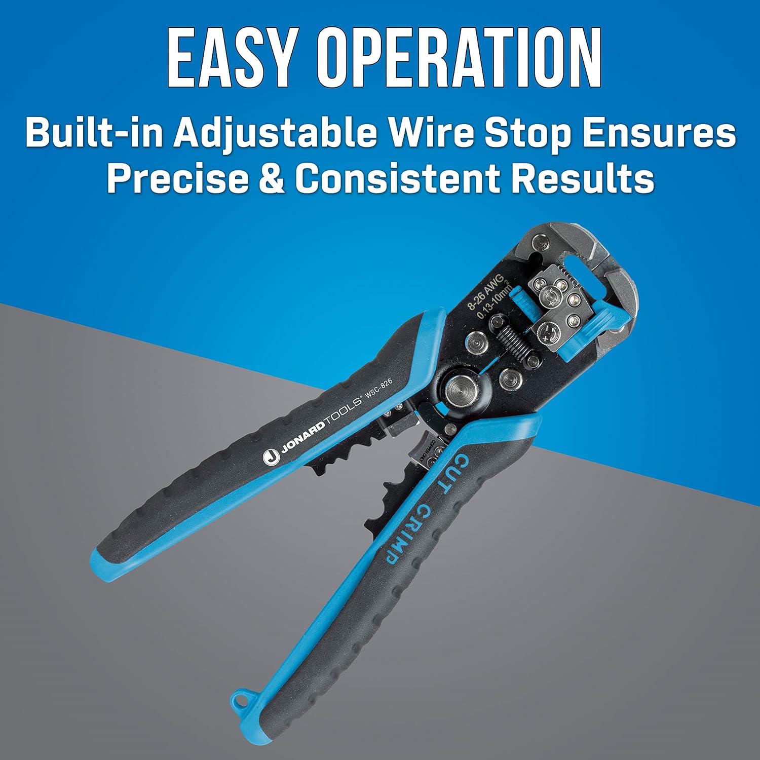 Desforrador y Crimpador de Cables Jonard Tools WSC-826 8-26 AWG