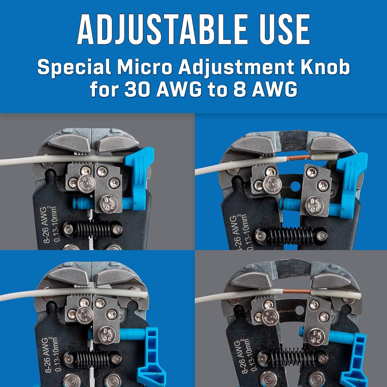 Desforrador y Crimpador de Cables Jonard Tools WSC-826 8-26 AWG