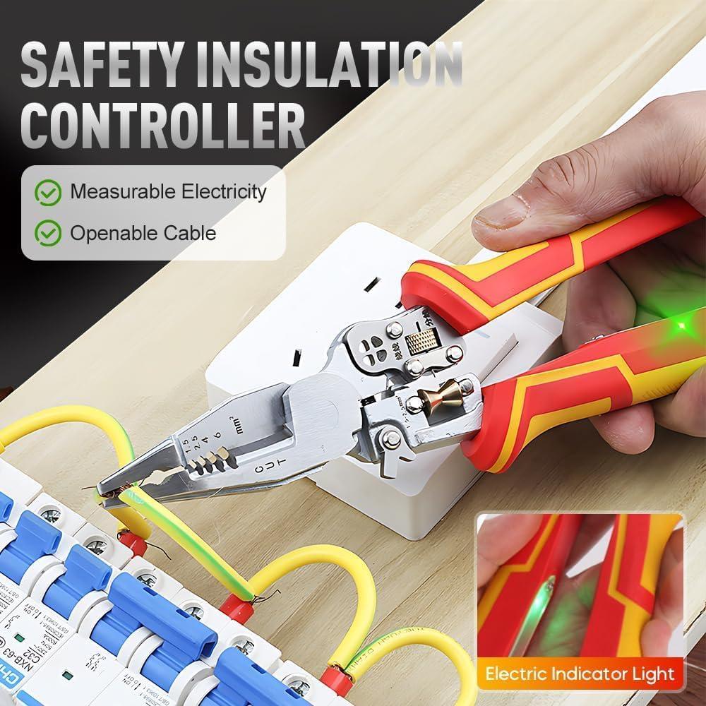 Alicates Eléctricos 8-en-1 Yongyoung con Crimpadora y Cortadora