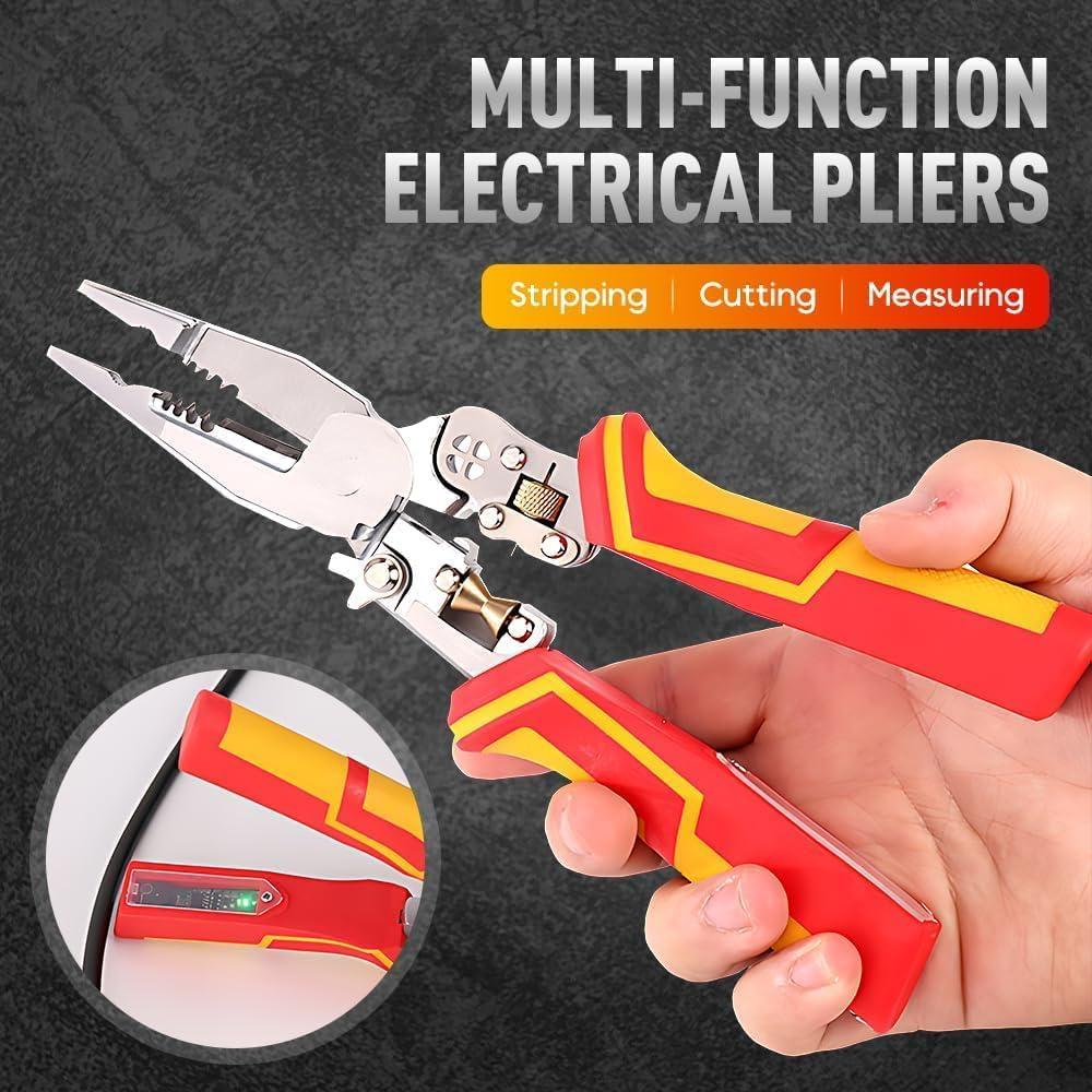 Alicates Eléctricos 8-en-1 Yongyoung con Crimpadora y Cortadora