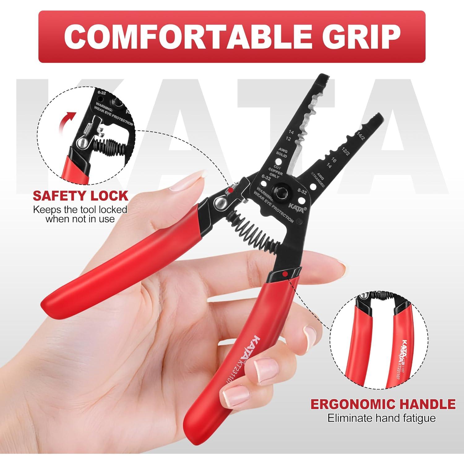 Cortador Desforrador de Alambre KATA 12-16 AWG Ergonómico