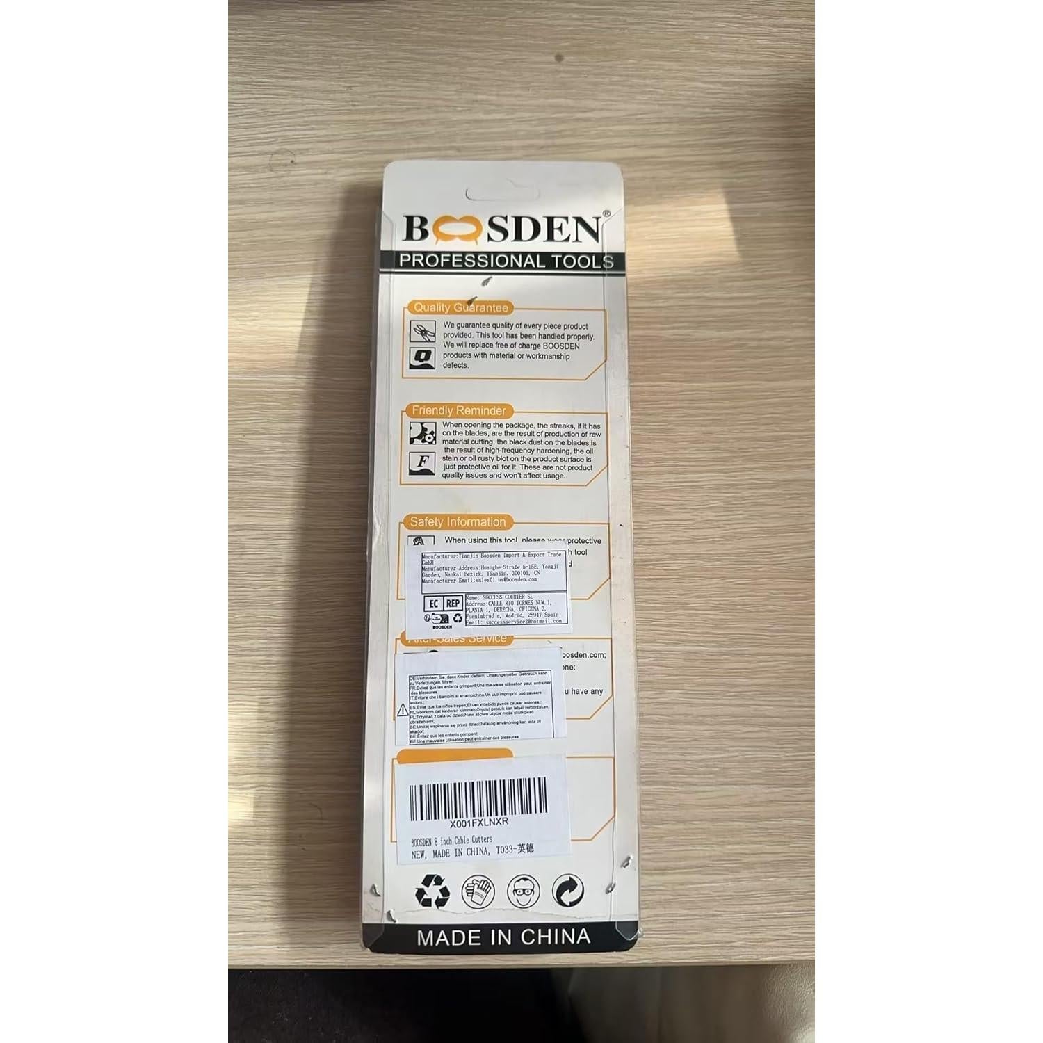 Cortadores de Alambre BOOSDEN 20 cm Alta Resistencia 2 en 1