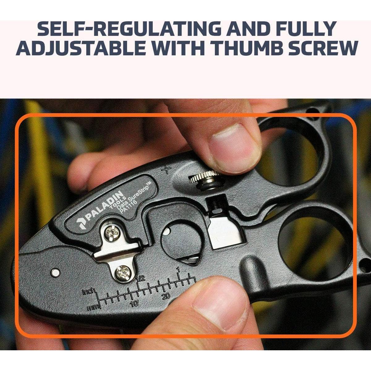 Cortador y pelador de cables Paladin Tools PA1116 - Grado Profesional