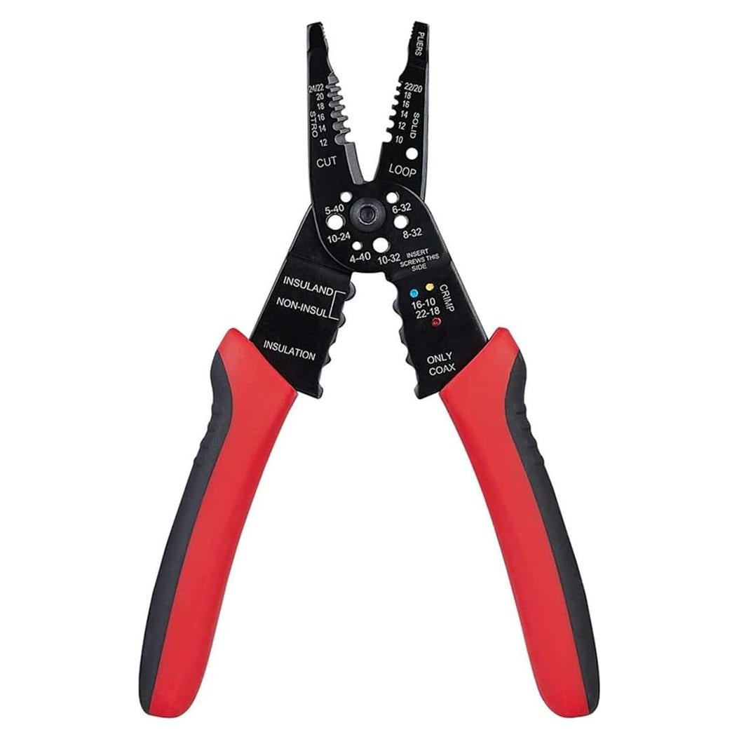 Herramienta Multiusos SZhdxsy 20 cm para Pelar, Cortar y Crimpar Cables