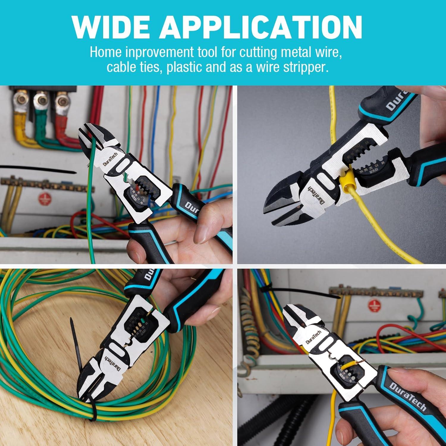 Alicates de Corte Diagonal DURATECH 8" (20.32 cm) Multifuncionales