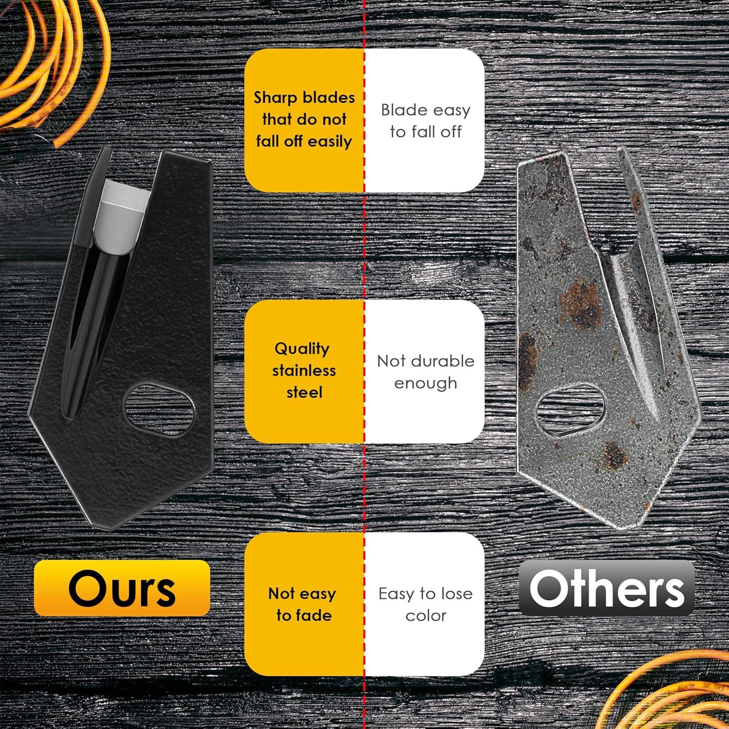 Cortadores en V Enhon 2 Pack Acero Inoxidable Negro