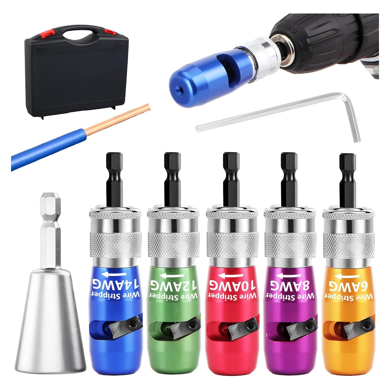 Destripador de Cables SICOU para Taladro 6-14 AWG - Herramienta Eléctrica