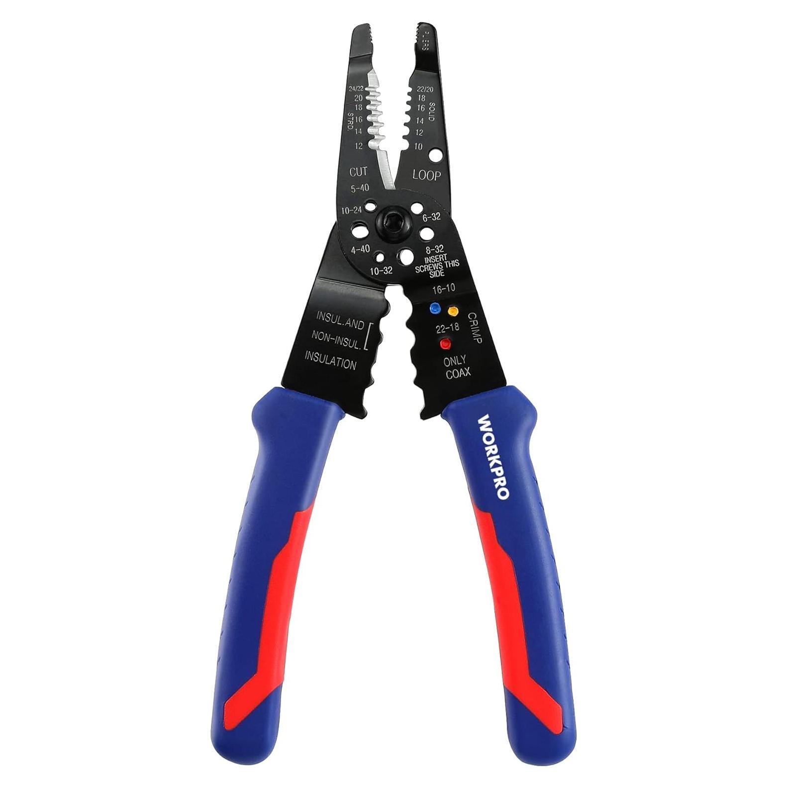 Pelacables WORKPRO 20.8 cm Multiuso para Pelar y Crimpar