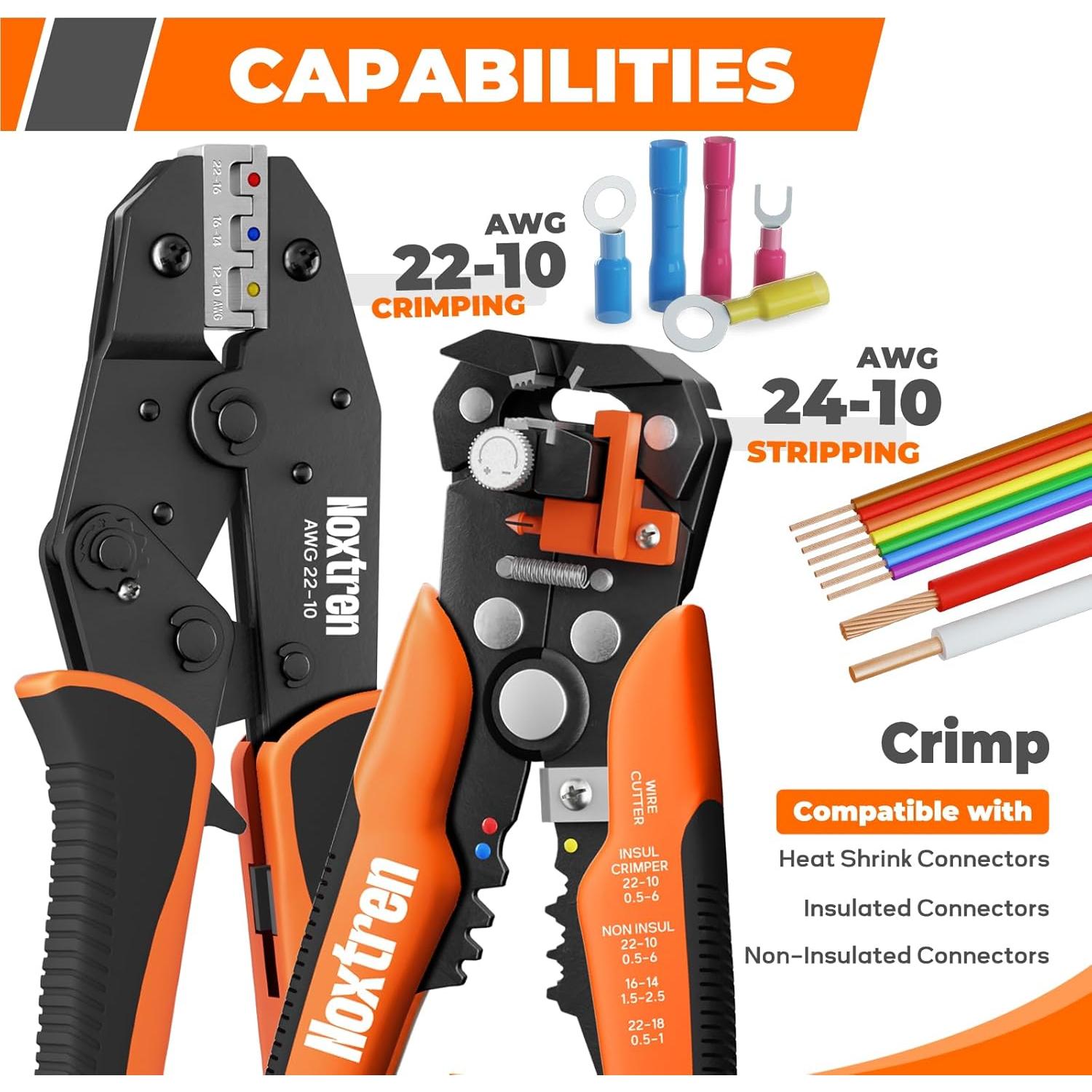 Juego de Destripador y Crimpadora Noxtren AWG 24-10/22-10