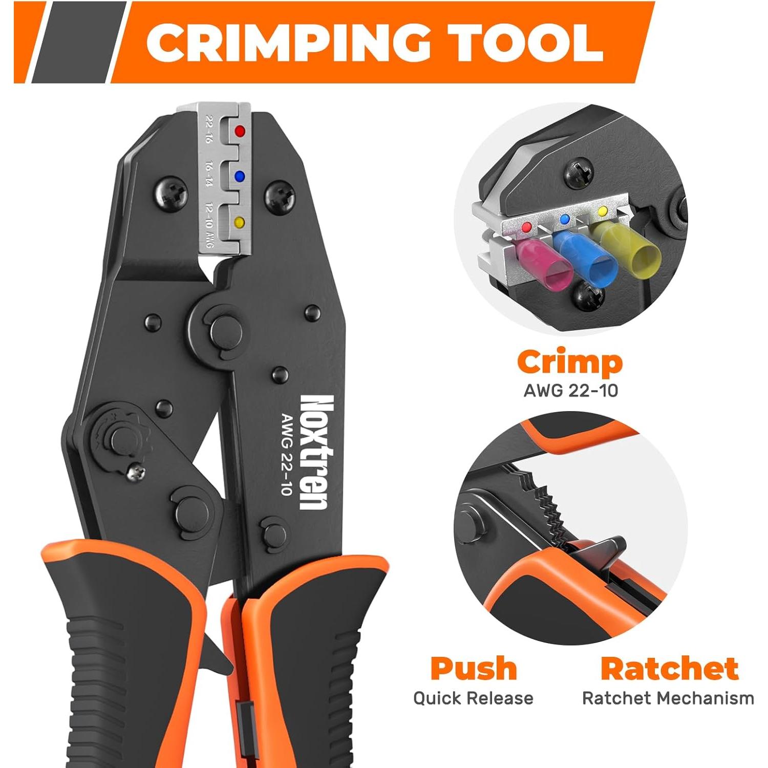 Juego de Destripador y Crimpadora Noxtren AWG 24-10/22-10