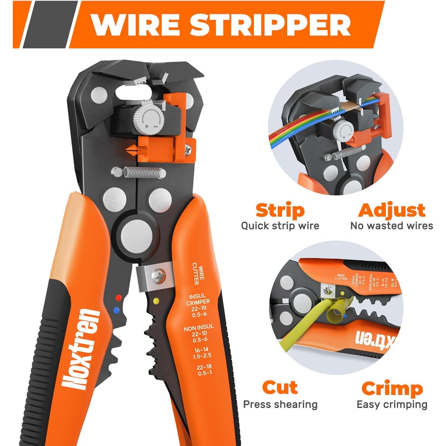 Juego de Destripador y Crimpadora Noxtren AWG 24-10/22-10