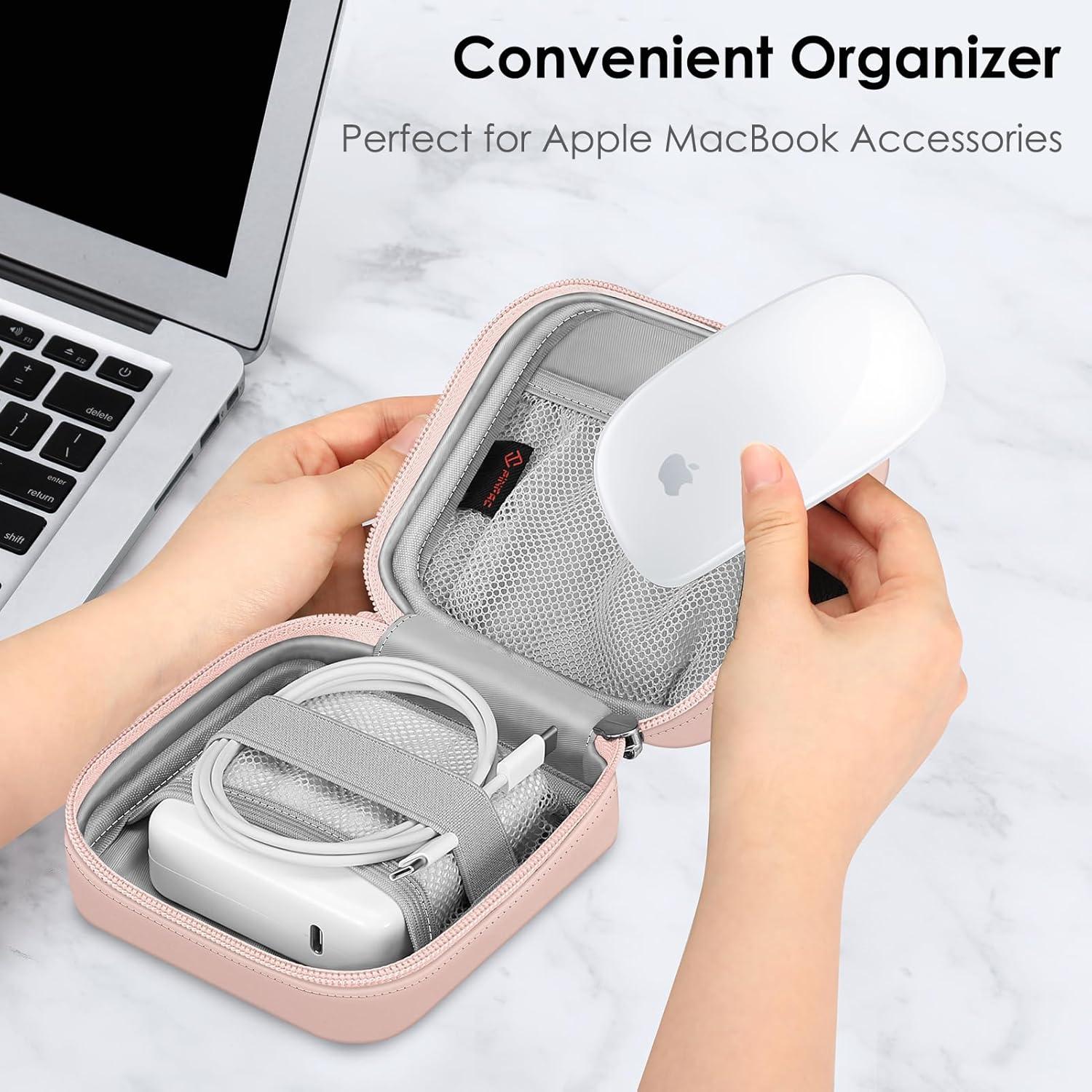 FINPAC Bolsa Organizadora Electrónica Rosa para Cargador MacBook