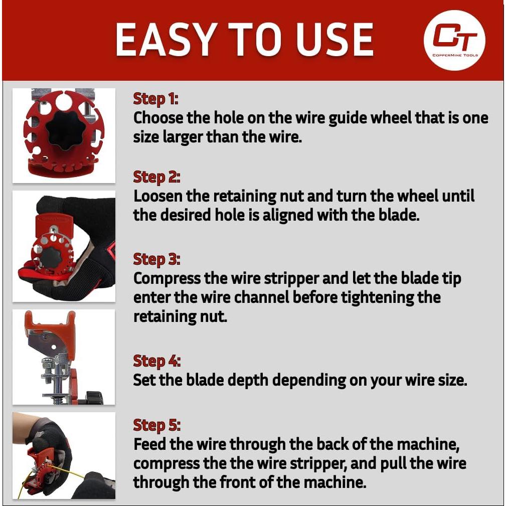 Desforradora Manual de Cobre CopperMine CT-102 - Portátil 11.1 mm