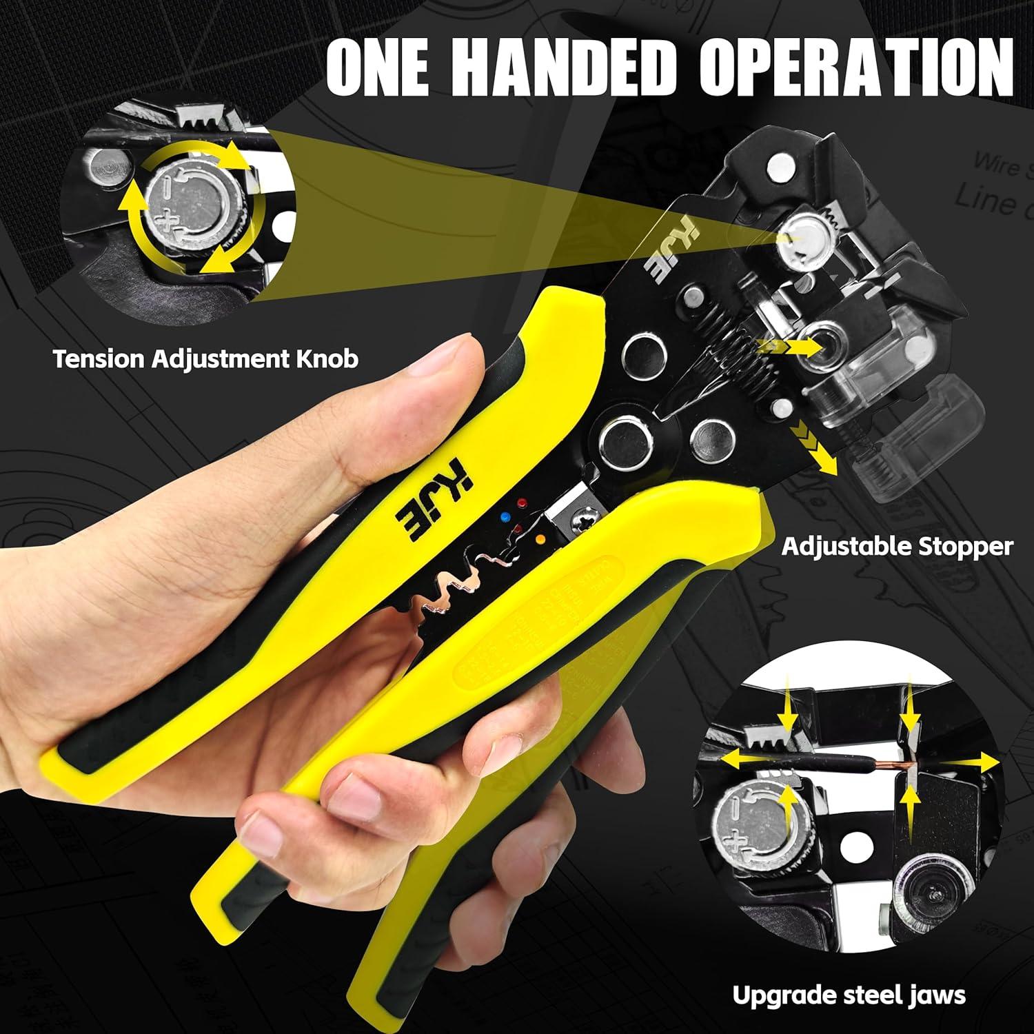 Pelacables Automático KJE 3 en 1 para Cables 10-24 AWG