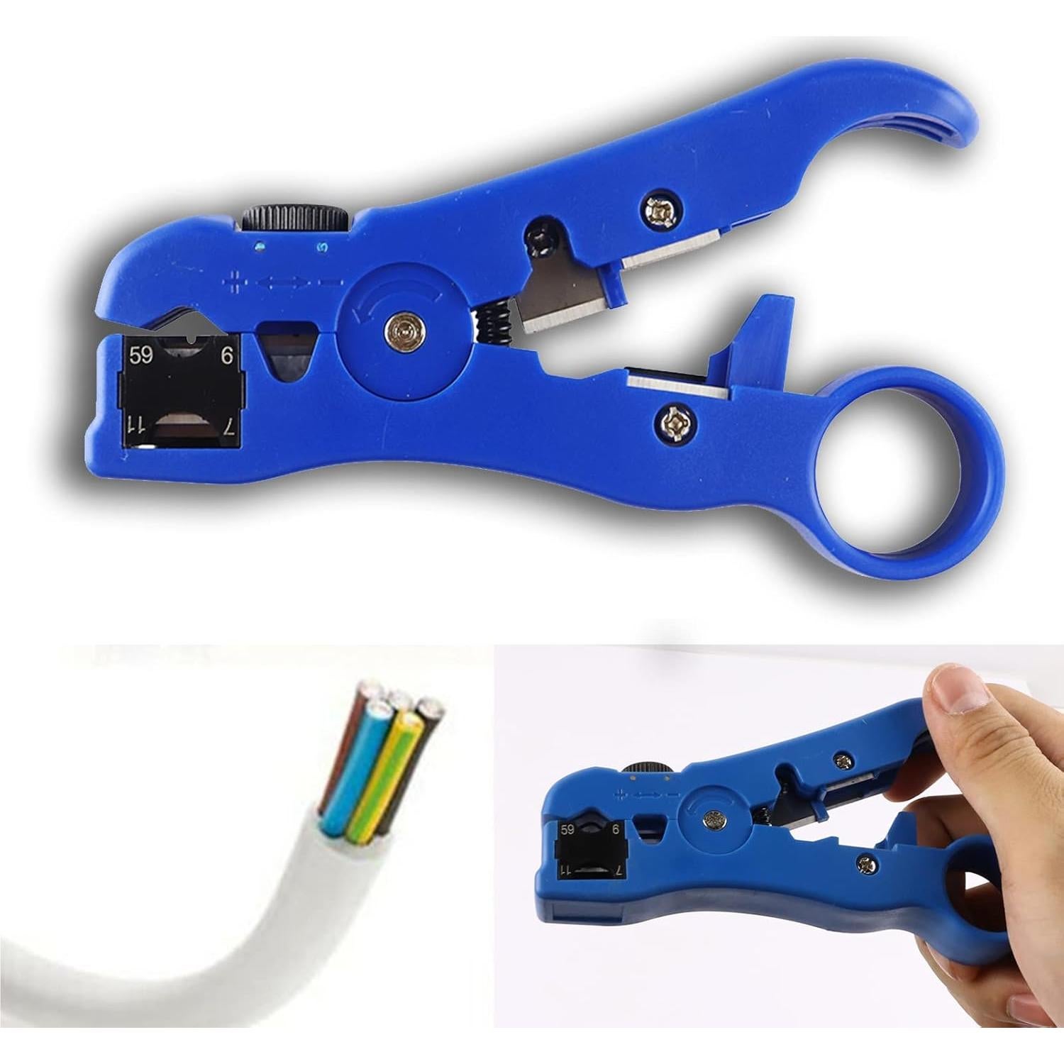 Cortador y Desforrador de Cable Coaxial FLYPIG RG59 RG6 RG7 RG11