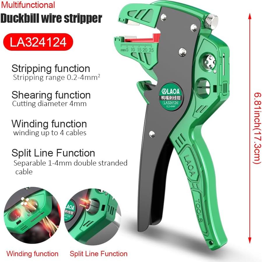 Alicates Desforradores Automáticos LAOA 4-en-1 Ajustables