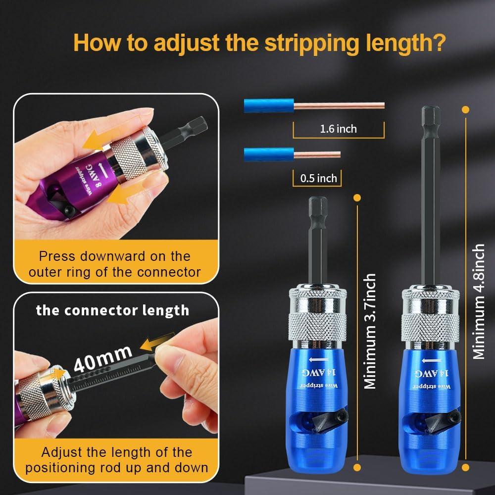 Desforrador de Cables para Taladro 5 Piezas PRO - Yiwu