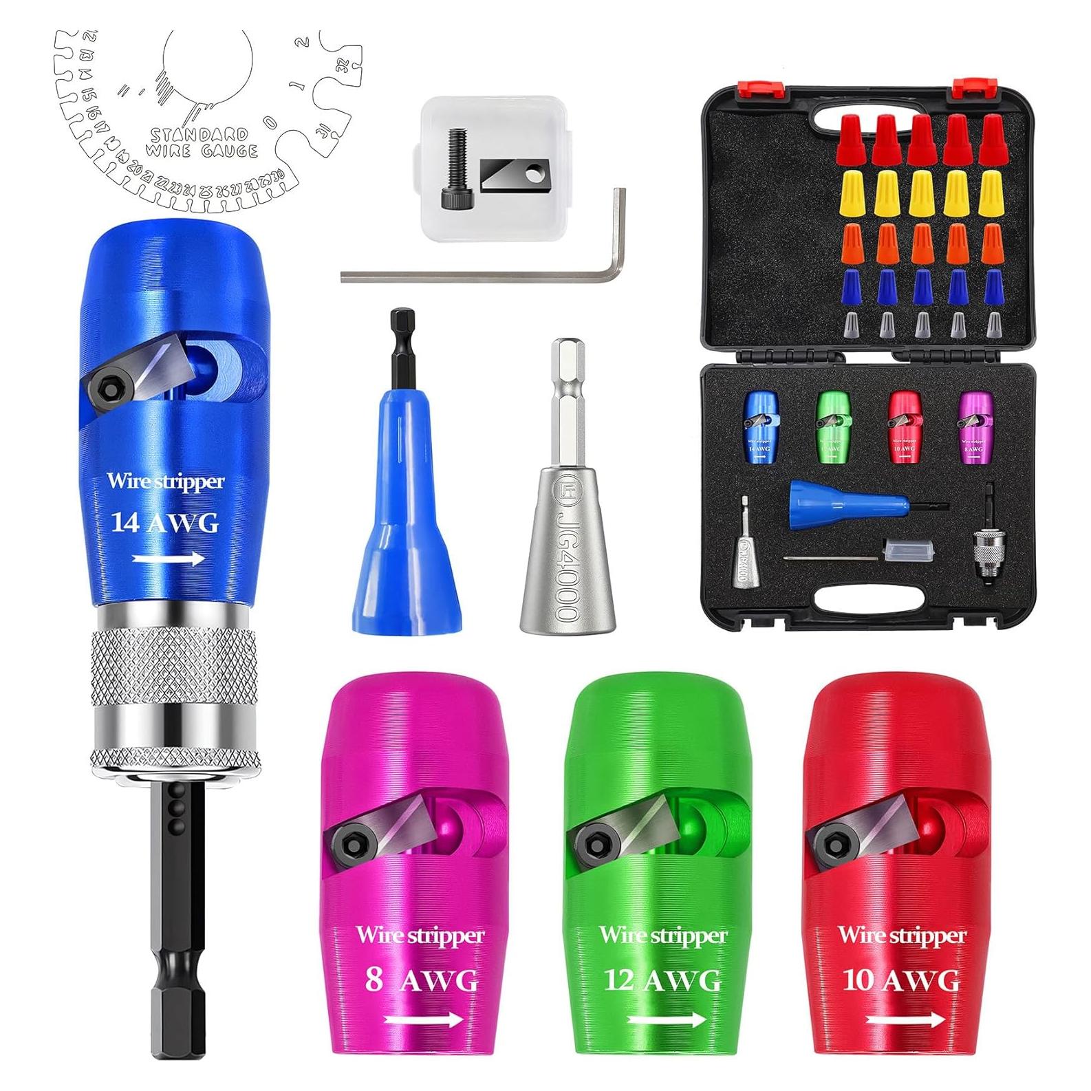 Destripador de Cables DARTOTEK para Taladro - AWG 14-8, 0.59 kg