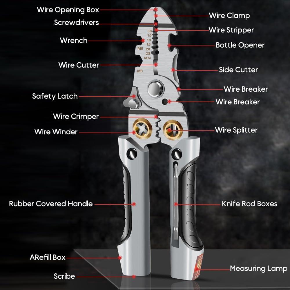 Pelacables Multifuncional 21 en 1 BusyLive - Acero de Cromo-Vanadio