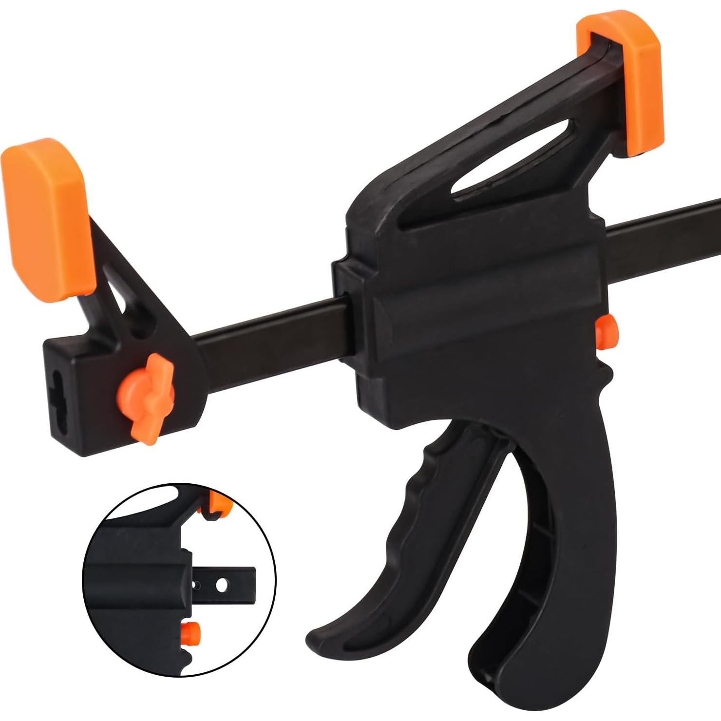 Juego de 14 Abrazaderas de Barra 10 cm Biugaaufai Naranja