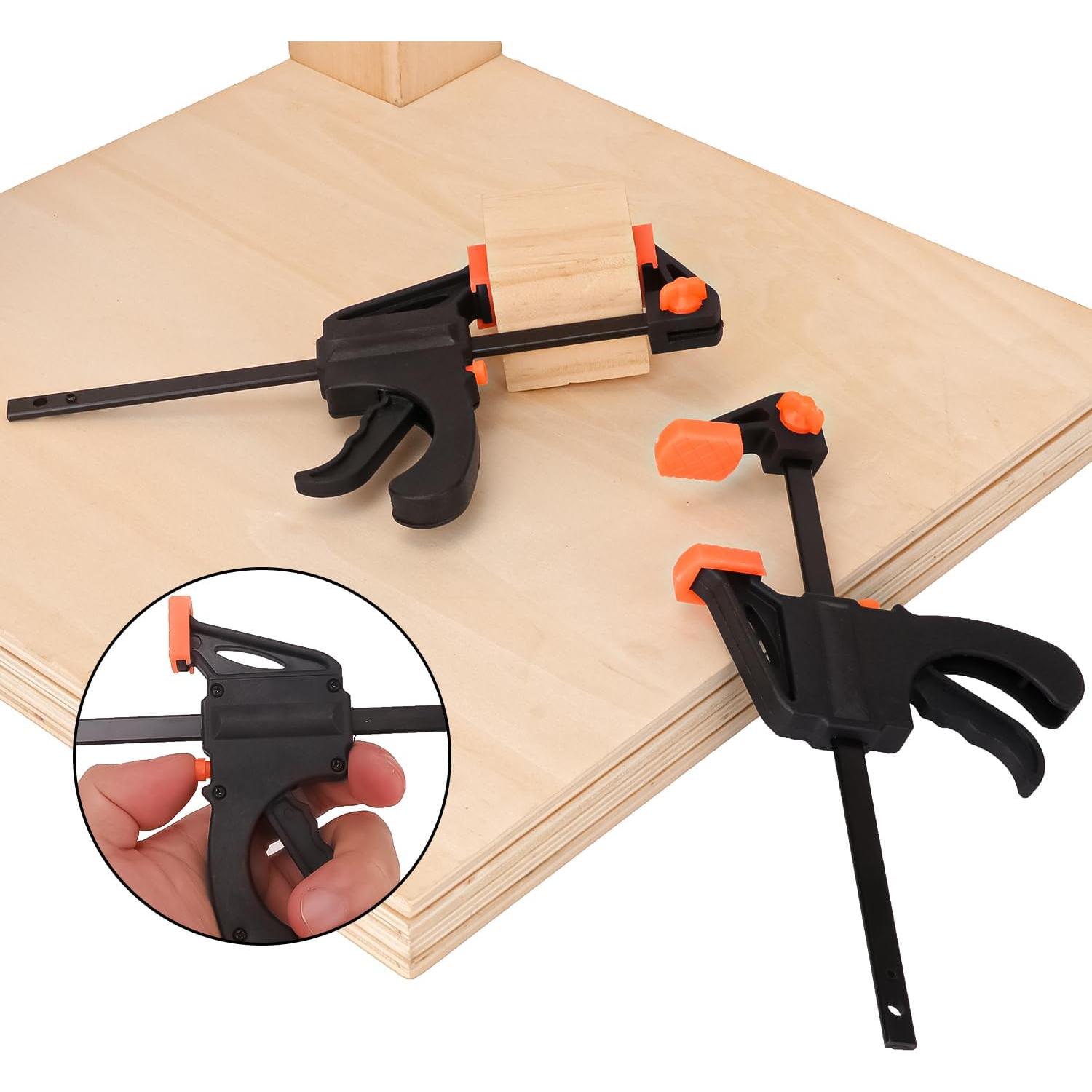 Juego de 14 Abrazaderas de Barra 10 cm Biugaaufai Naranja