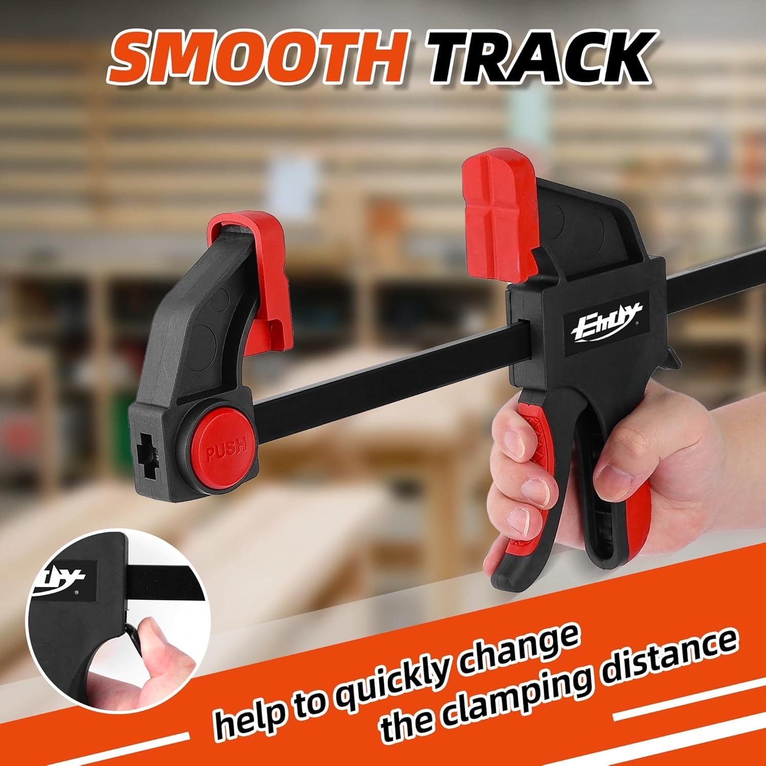 Juego de 4 Abrazaderas de Barra EHDY 15 cm Carga 77 kg