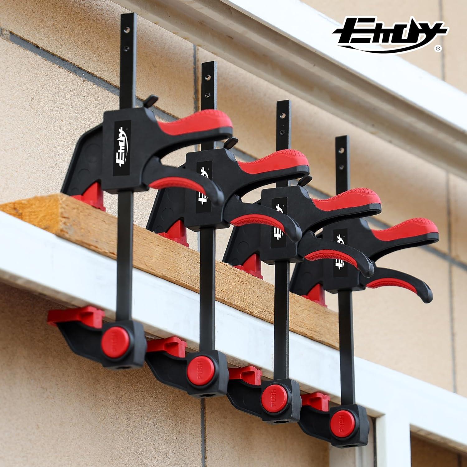 Juego de 4 Abrazaderas de Barra EHDY 15 cm Carga 77 kg