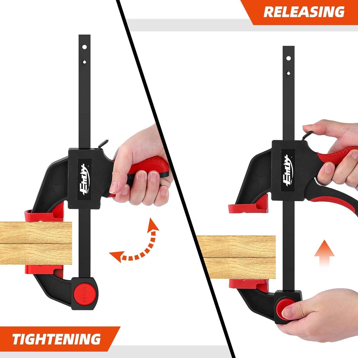 Juego de 4 Abrazaderas de Barra EHDY 15 cm Carga 77 kg
