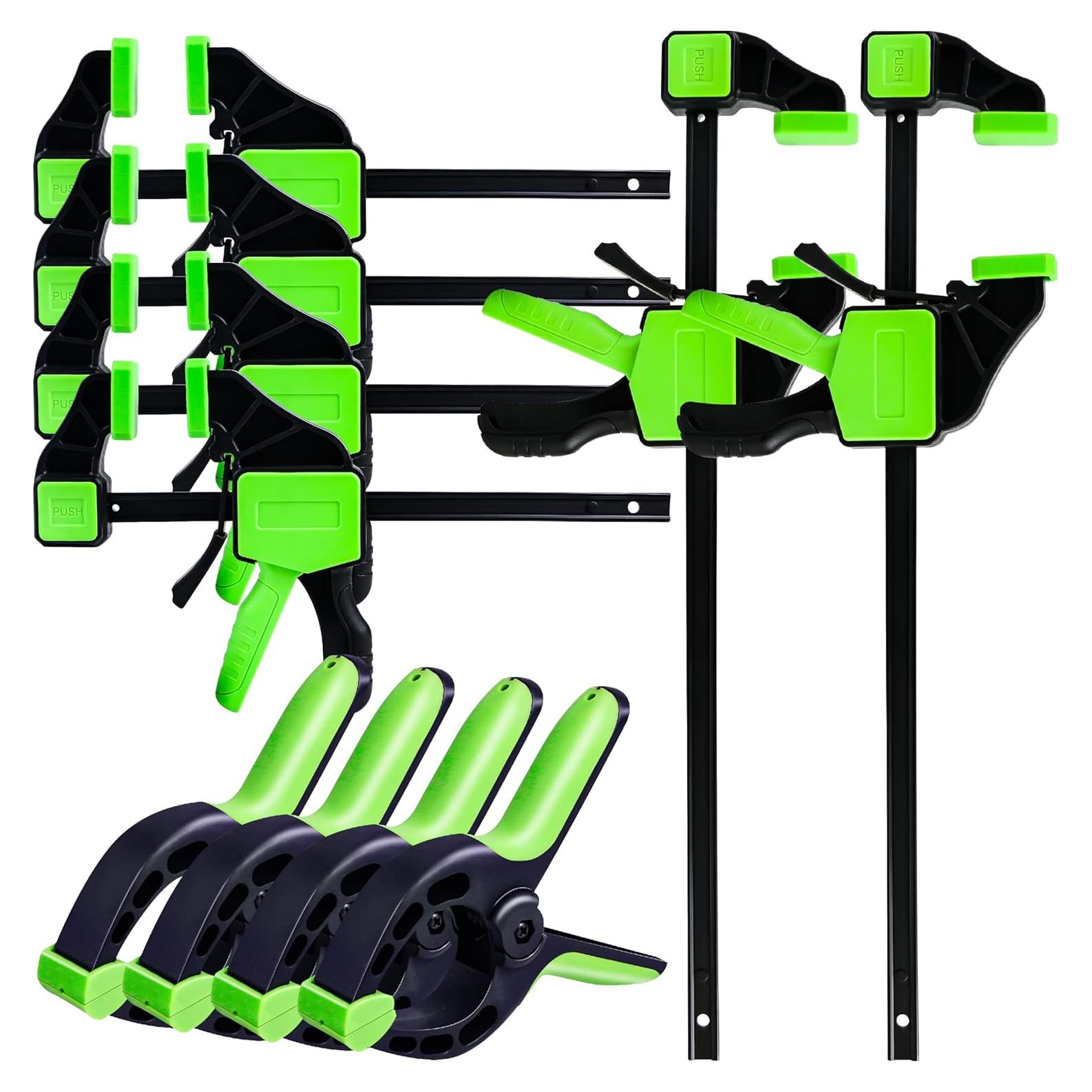 Abrazaderas de Madera SUNHZ MCKP 10-Pack 12" y 6" para Carpintería