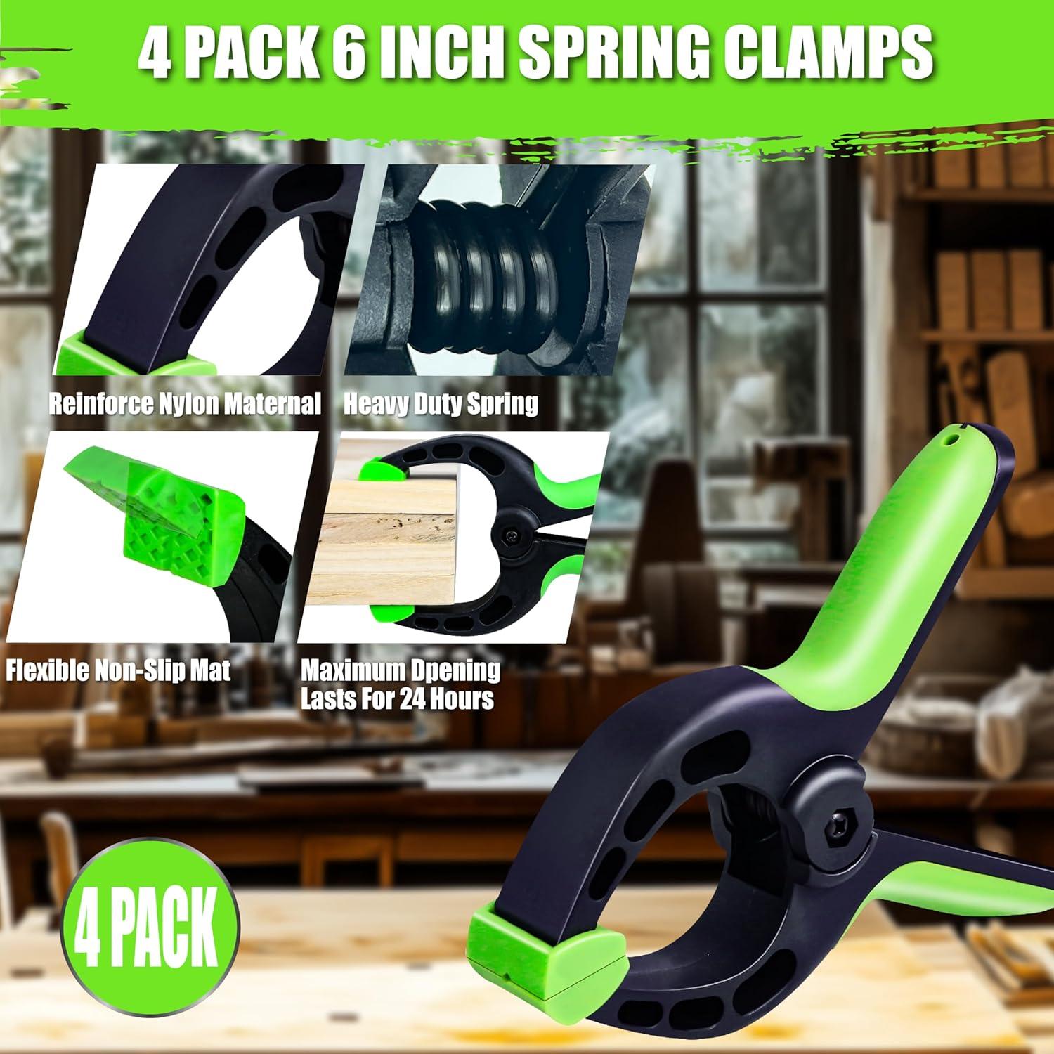 Abrazaderas de Madera SUNHZ MCKP 10-Pack 12" y 6" para Carpintería