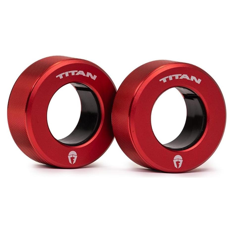 Collares de Barra Olímpica Titan Fitness TwistLock Pro Rojo