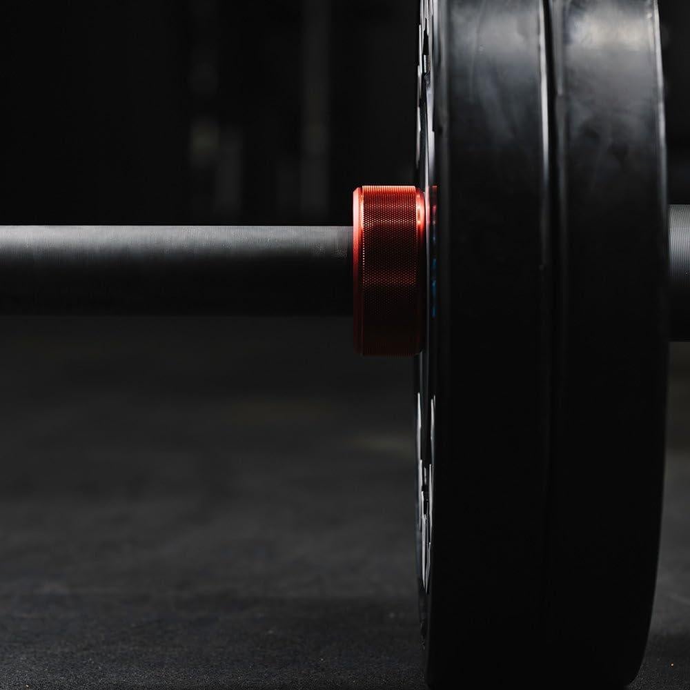 Collares de Barra Olímpica Titan Fitness TwistLock Pro Rojo