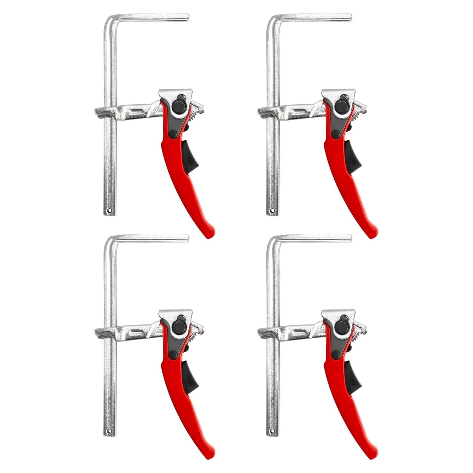 Abrazadera de Mesa de Trinquete QWORK, Paquete de 4, 16 cm