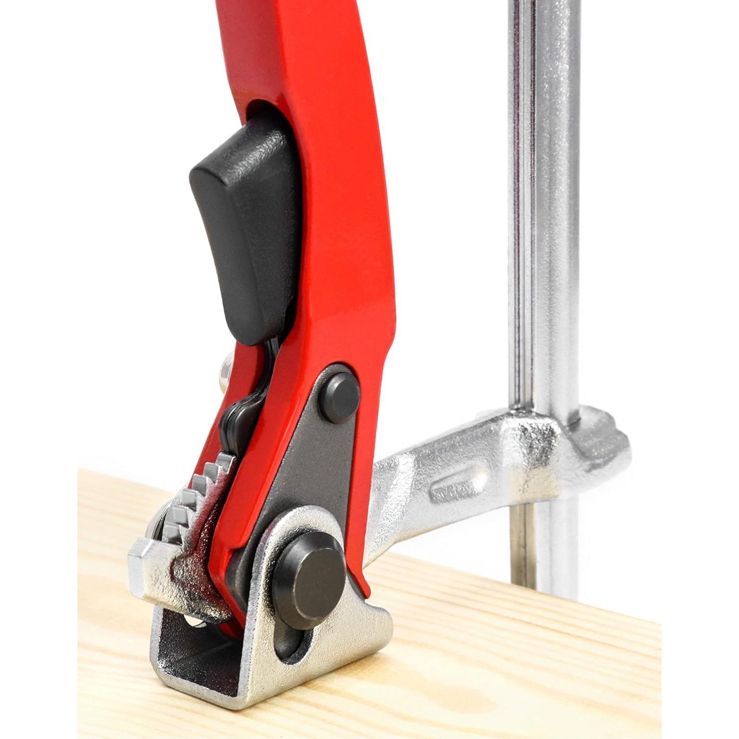 Abrazadera de Mesa de Trinquete QWORK, Paquete de 4, 16 cm