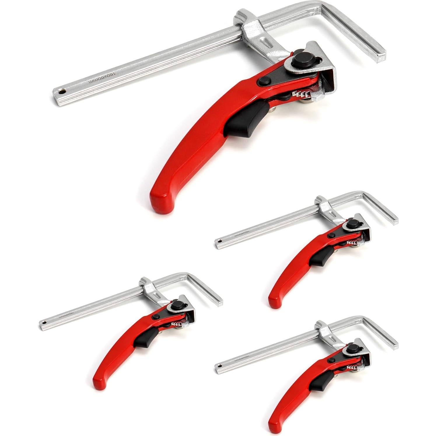 Abrazadera de Mesa de Trinquete QWORK, Paquete de 4, 16 cm