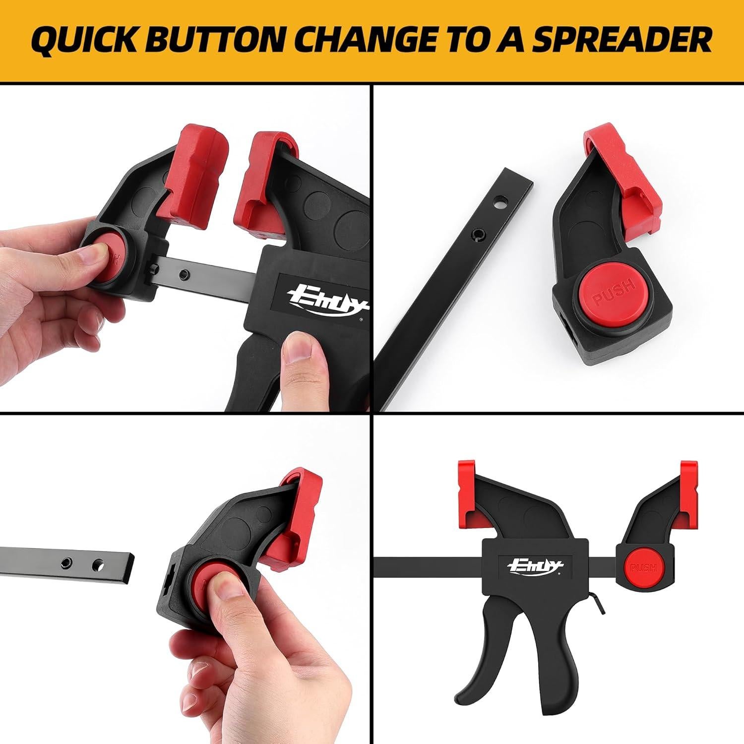 Abrazaderas de Barra EHDY 30 cm Juego de 4, 77 kg