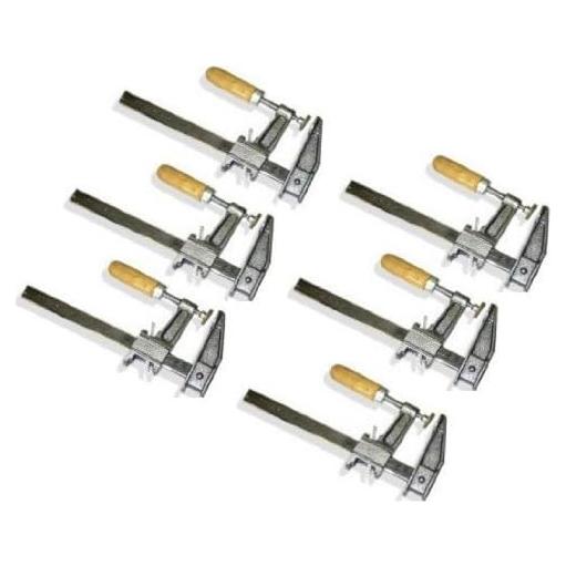 Juego de 6 Abrazaderas de Barra de Acero 45.72 cm con Trinquete