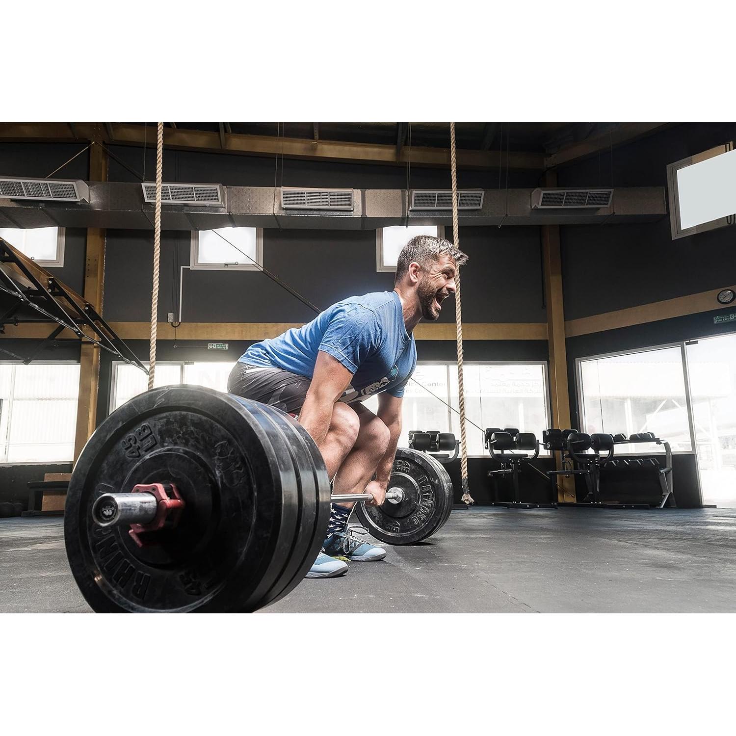 Abrazaderas de barra olímpica Hacuba Fitness 2" negras